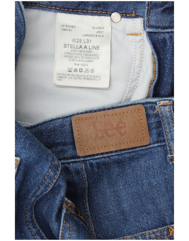 Jeans Lee da donna Stella a gamba larga W25 L31 cotone blu