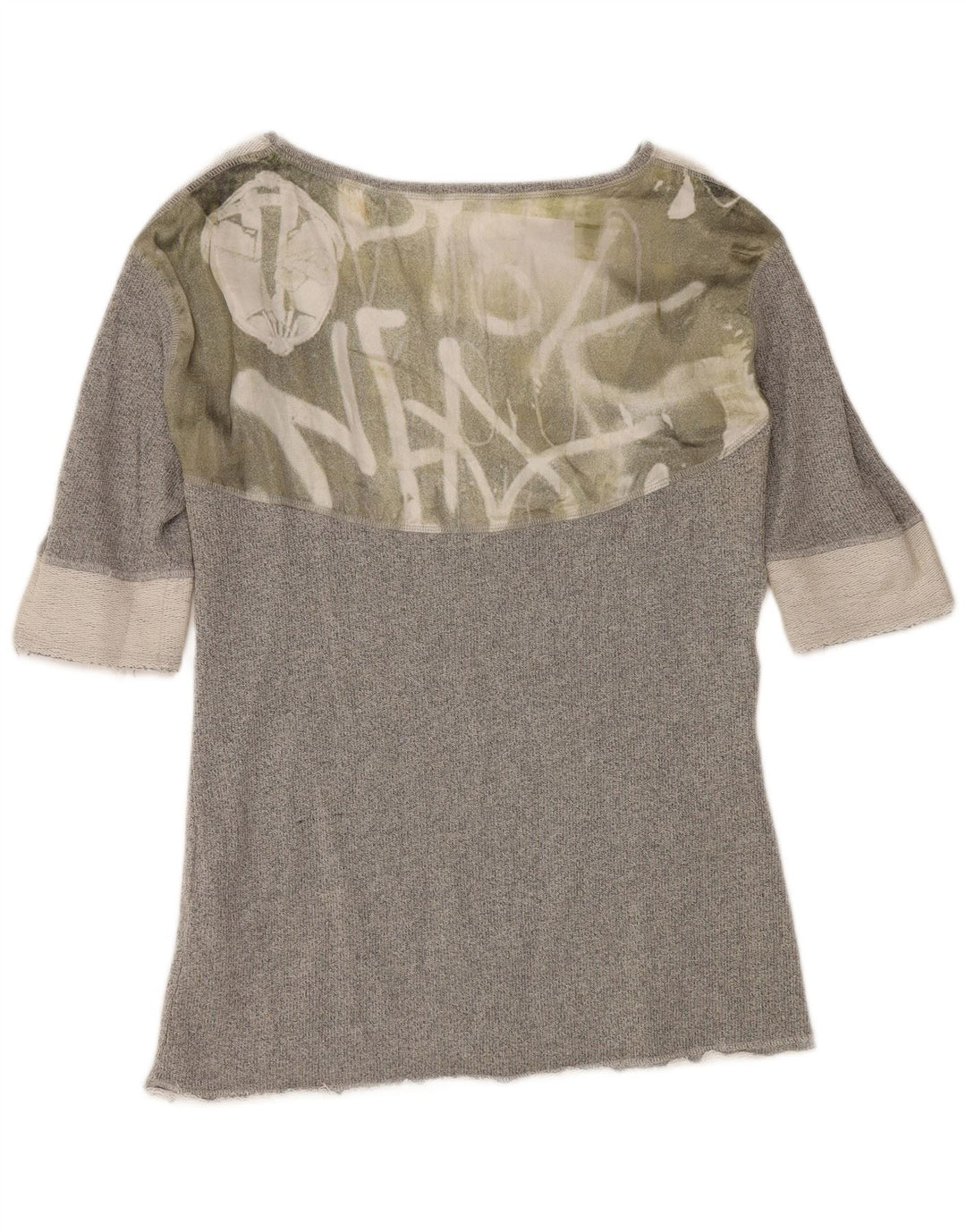 Camicetta grafica da donna Gaudi Top UK 18 XL Poliestere color block grigio