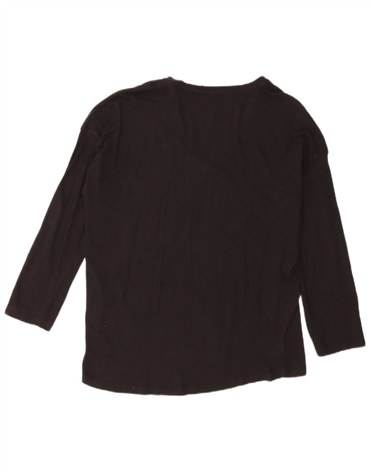 Top Zara Trafaluc da donna oversize manica 3/4 UK 10 piccolo nero