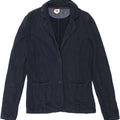 SUN68 Womens 2 Button Blazer Jacket UK 12 Medium Navy Blue Cotton | Vintage Sun68 | Thrift | Second-Hand Sun68 | Used Clothing | Messina Hembry 