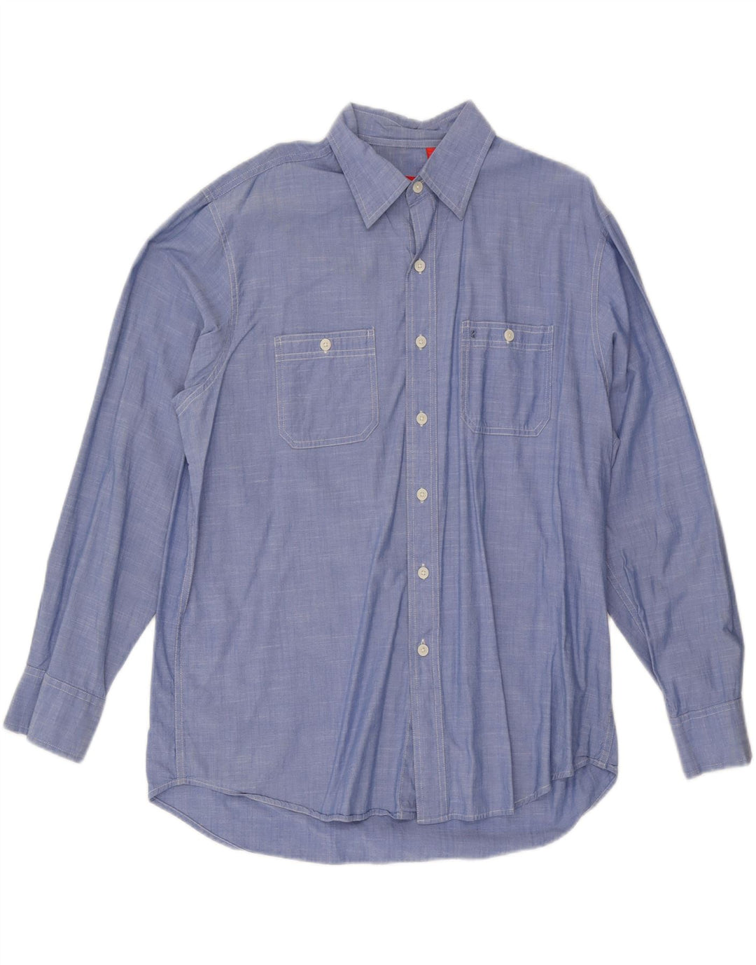Camicia da uomo IZOD grande in cotone screziato blu