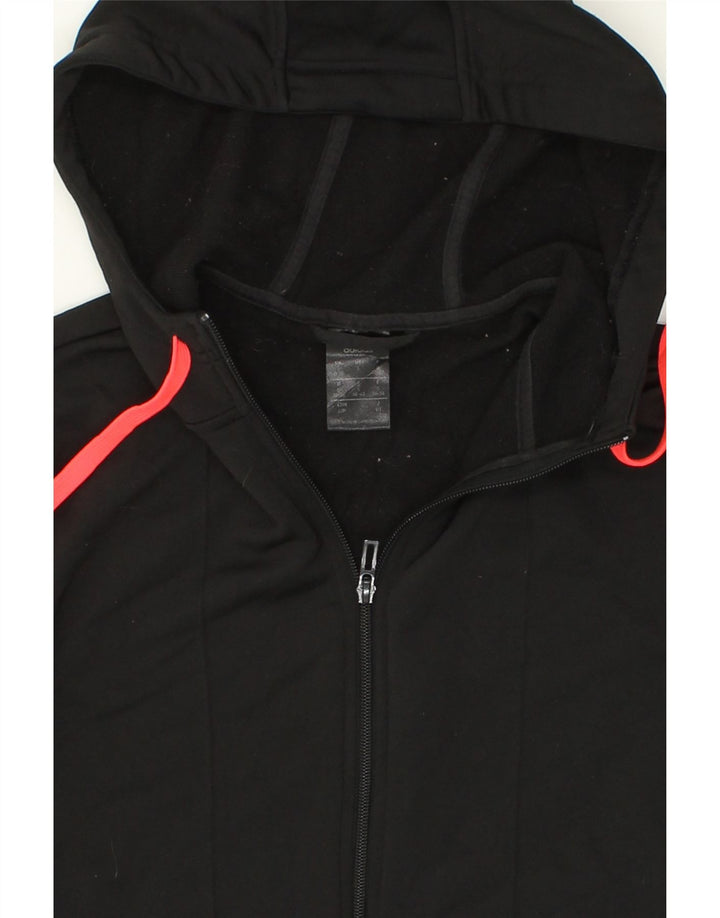ADIDAS Womens Zip Hoodie Sweater UK 8 Small Black Polyester Vintage Adidas and Second-Hand Adidas from Messina Hembry 