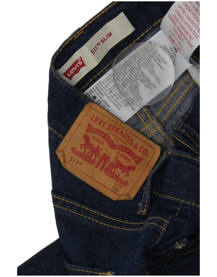 Levi's Ragazzi 511 Jeans Slim 13-14 anni W28 L30 Cotone Blu