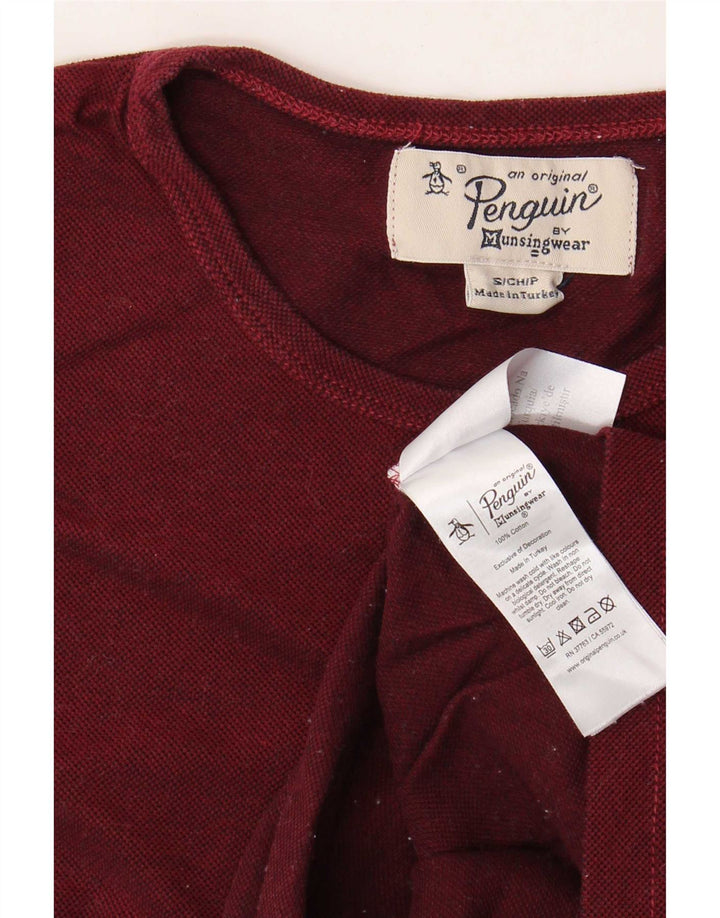 T-shirt da uomo Penguin Top piccola in cotone bordeaux