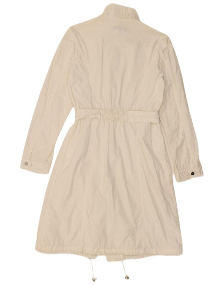 Trench da donna Zara UK 12 cotone bianco medio