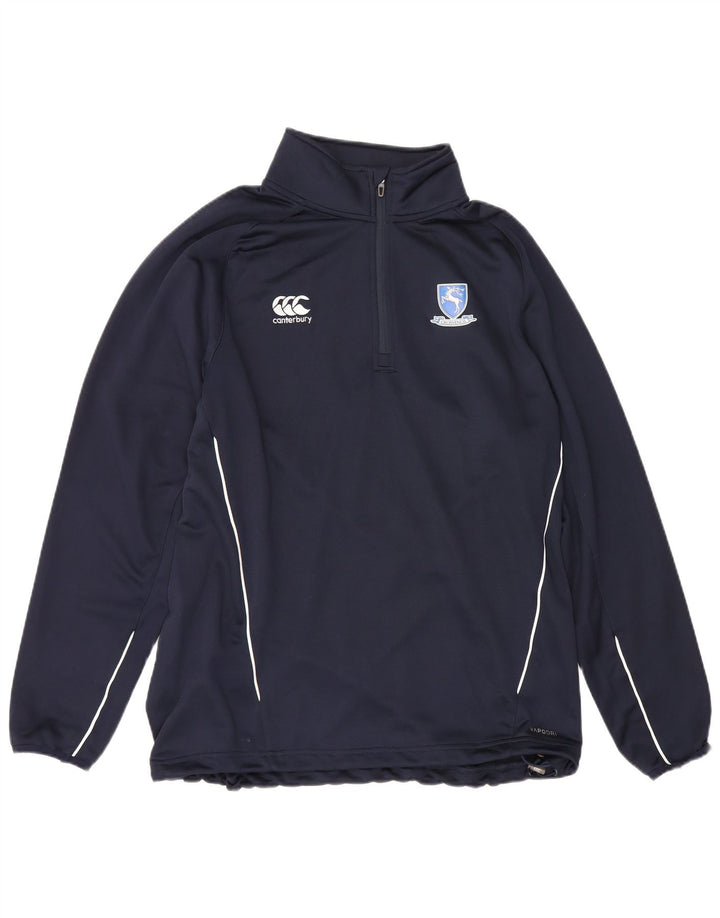 Canterbury - Tuta da uomo pullover con zip e collo, XL, in poliestere blu navy