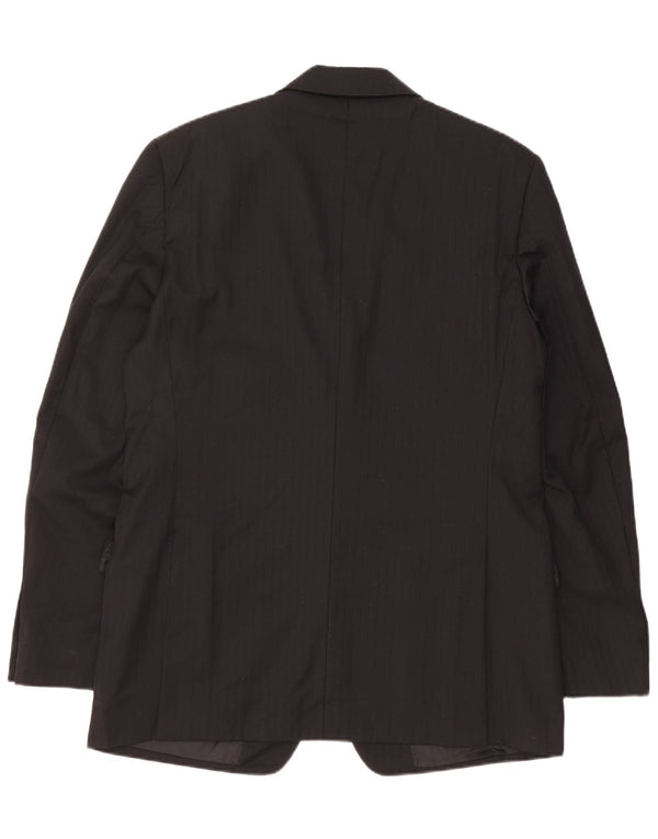 Giacca blazer da uomo a 2 bottoni HUGO BOSS EU 50 grande gessato nero