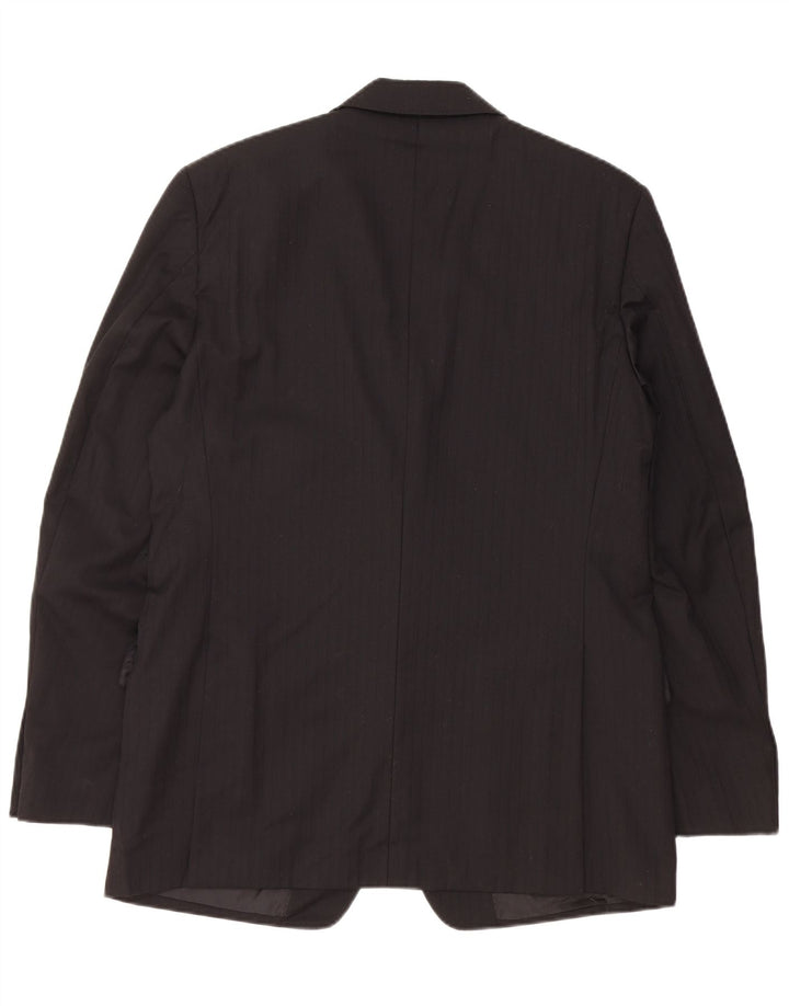 Giacca blazer da uomo a 2 bottoni HUGO BOSS EU 50 grande gessato nero