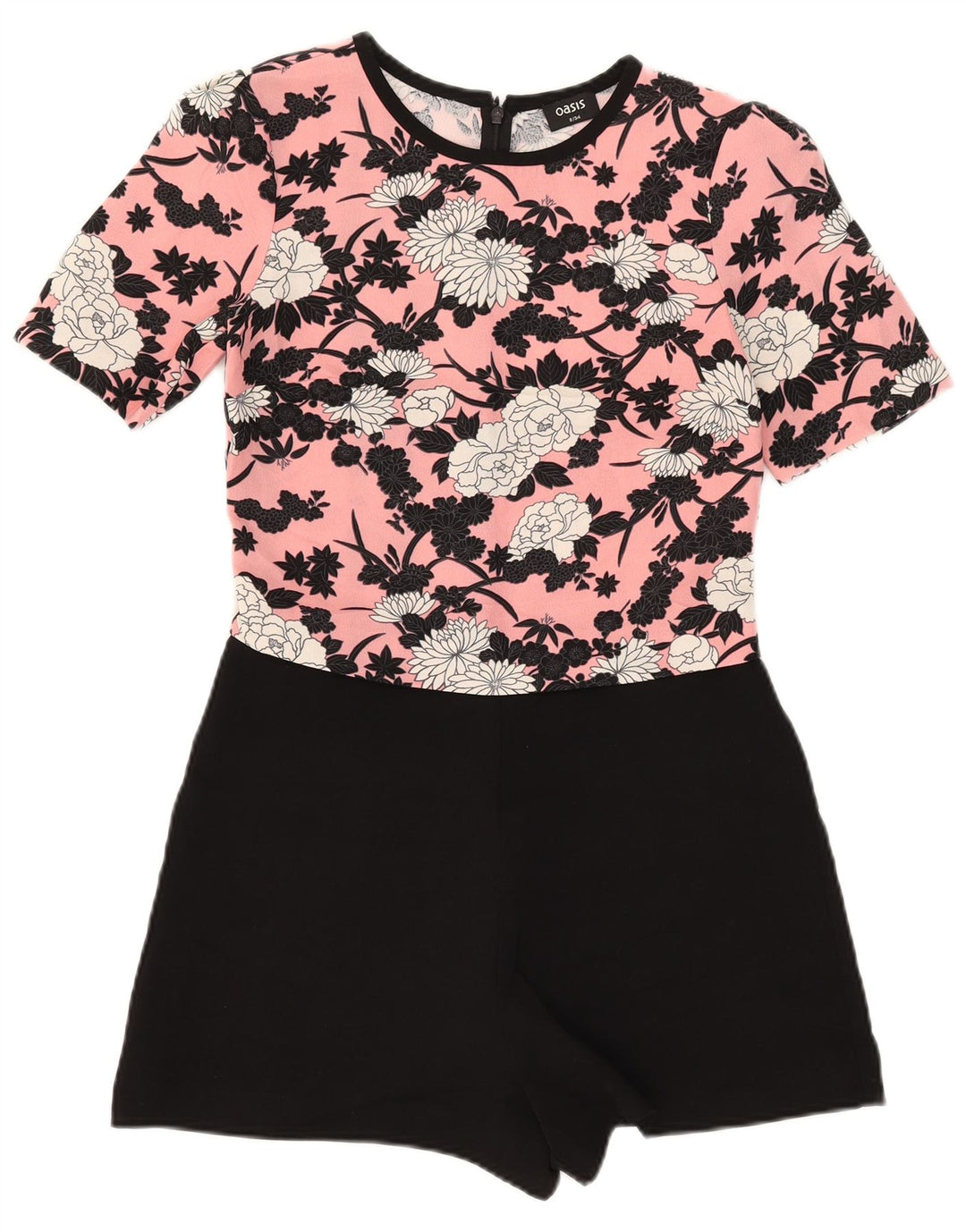 Tutina corta da donna a maniche corte Oasis UK 8 Small Pink Floral