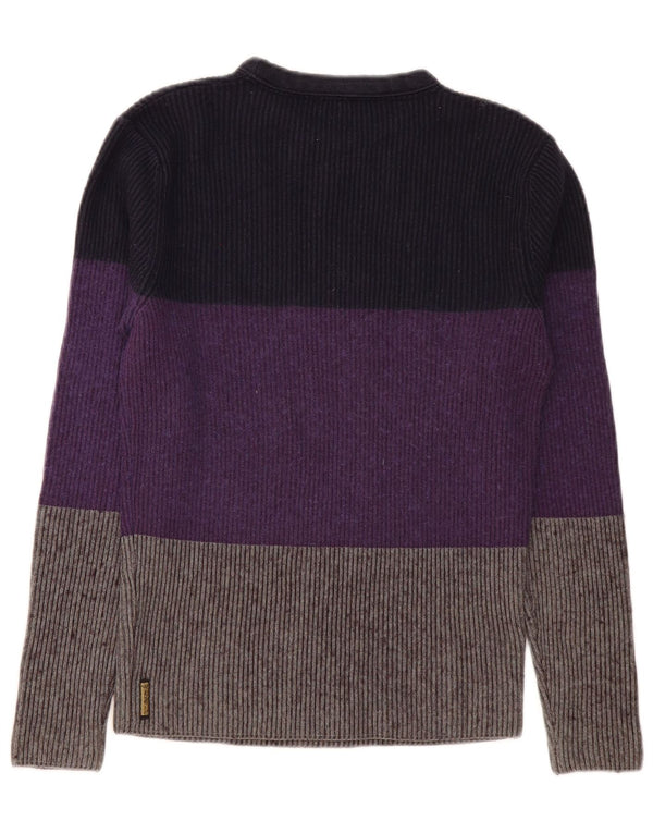 Maglione maglione girocollo da uomo Armani Jeans piccolo multicolore a blocchi di colore