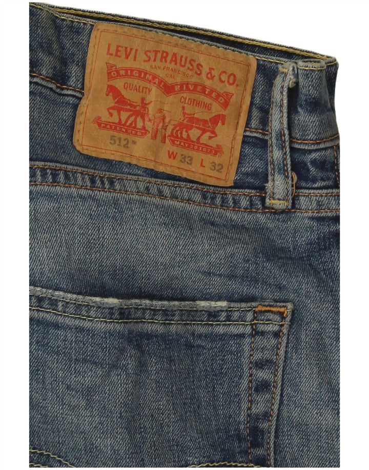 LEVI'S Jeans 512 slim affusolati da uomo W33 L32 Blu