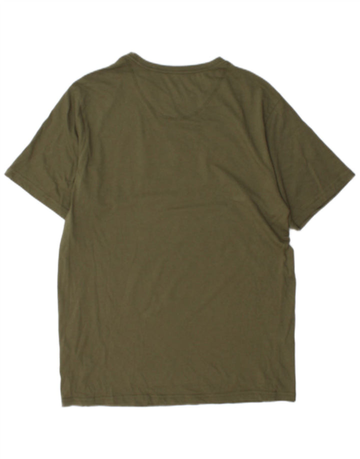 T-shirt grafica da uomo Ellesse Top grande in cotone kaki