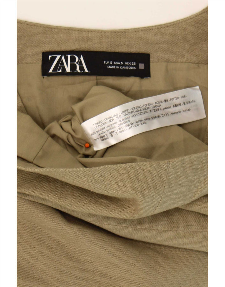 Gilet da donna Zara UK 10 piccolo poliestere kaki
