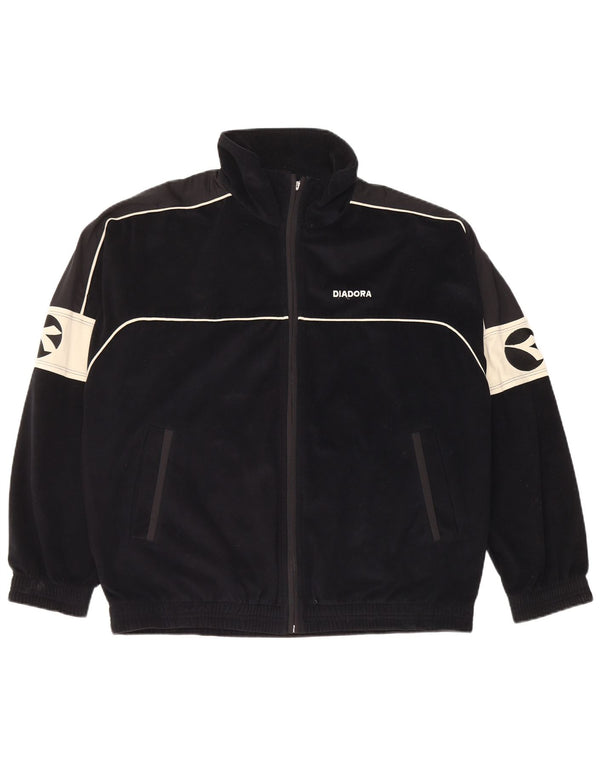 Tuta intera da uomo Diadora Graphic Velour UK 40 Medium Black Colourblock