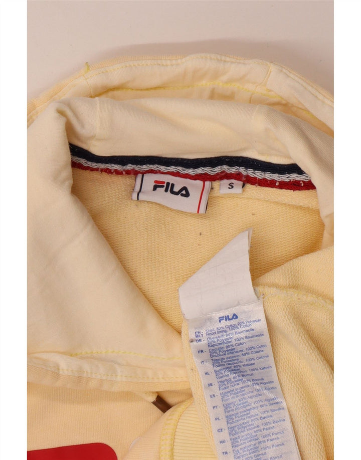 Maglione con cappuccio grafico da uomo FILA piccolo in cotone giallo