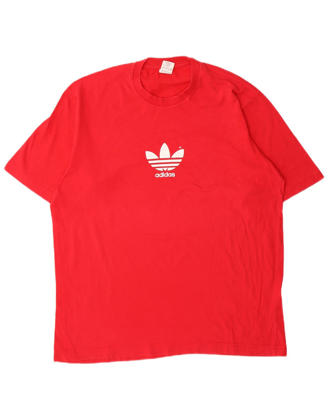 T-shirt grafica da uomo Adidas Top grande in cotone rosso
