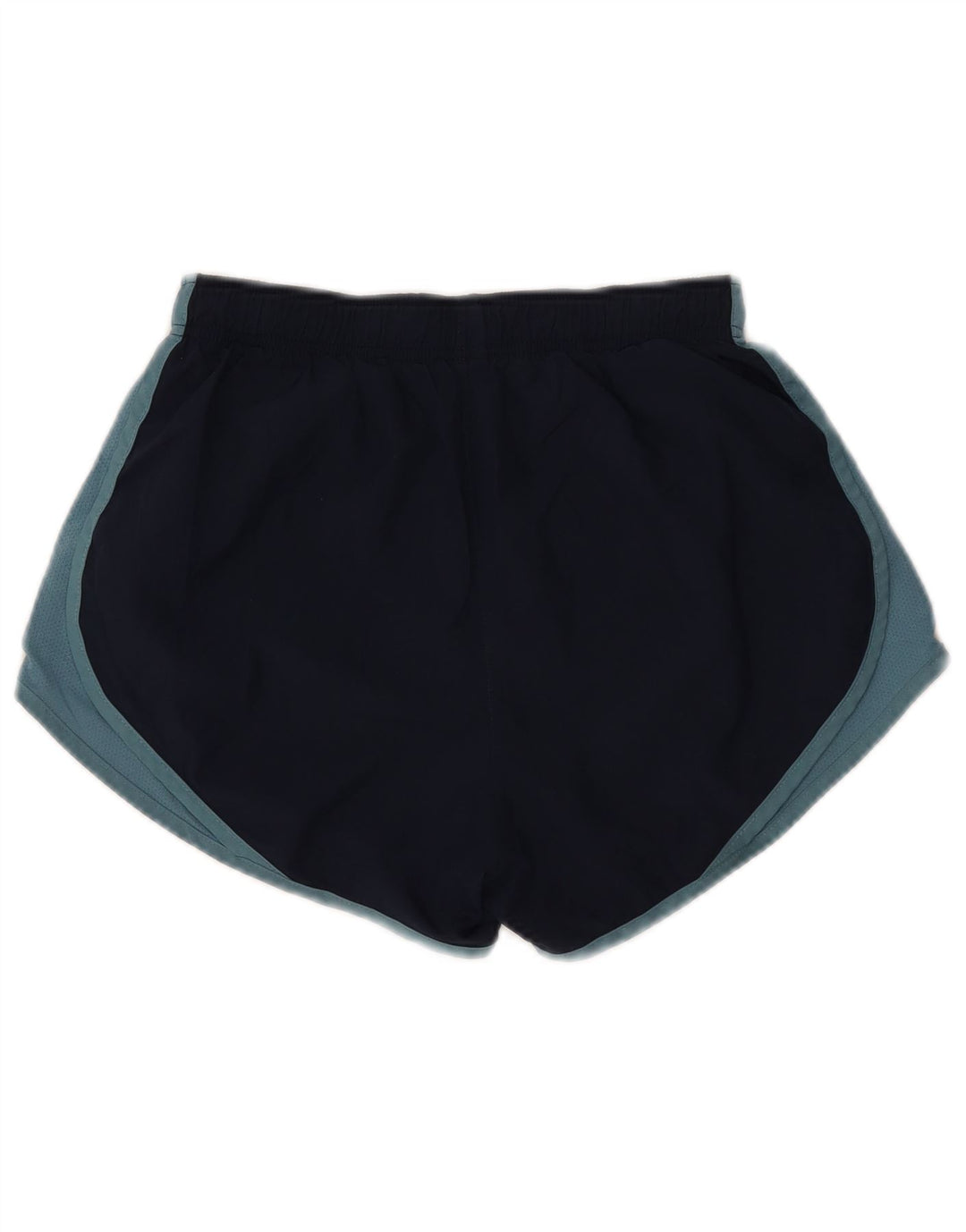 Pantaloncini sportivi Nike Dri Fit da donna UK 8 Small Blu Navy Colourblock