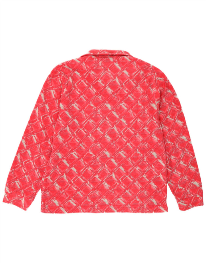 Giacca in pile da donna Canada Logan UK 18 XL Poliestere geometrico rosa