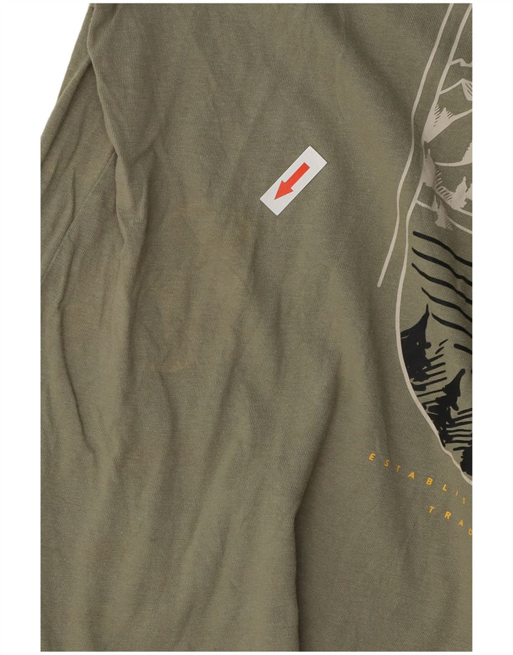 T-shirt grafica da uomo Hurley Top in cotone verde medio