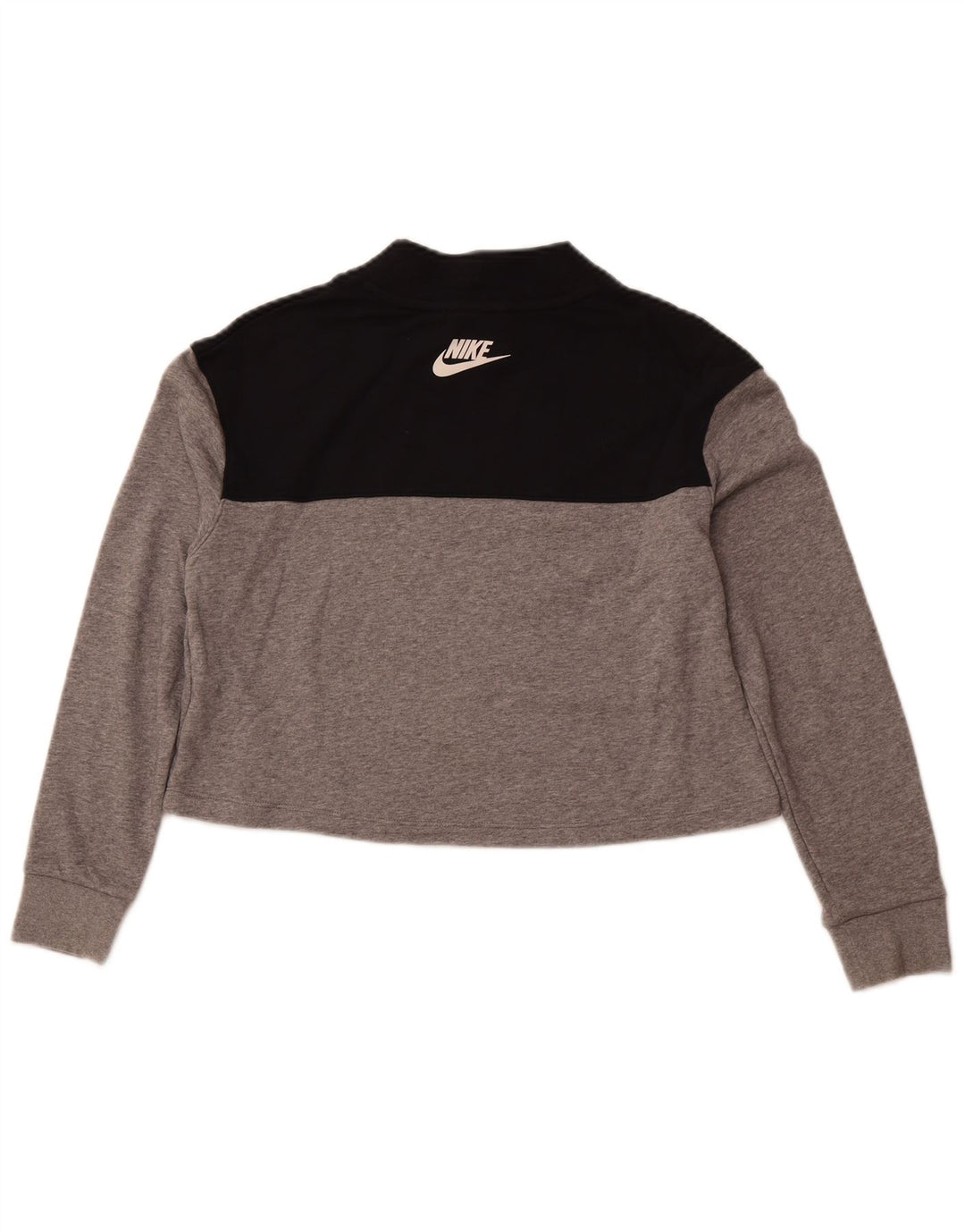 Felpa corta NIKE per ragazze, vestibilità standard, 13-14 anni, XL, grigia