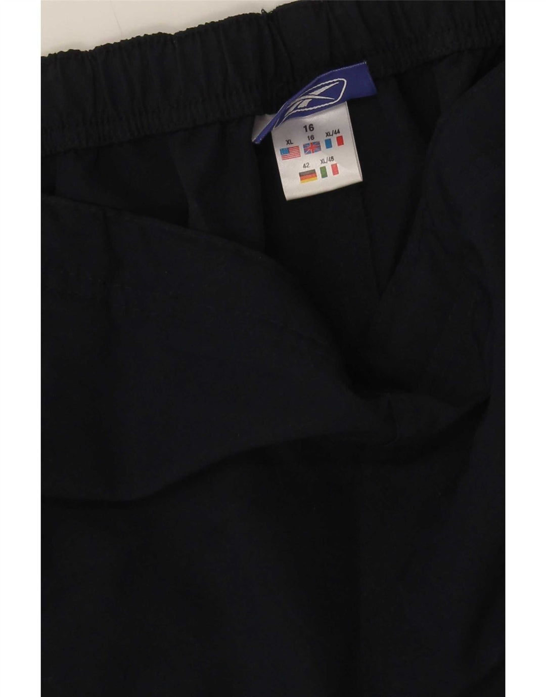 Pantaloni da tuta corti Reebok da donna UK 16 Large Blu Navy