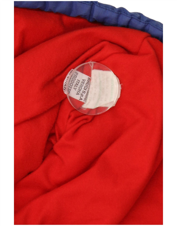 Giacca da sci pullover con grafica vintage da uomo UK 42 XL blu poliammide