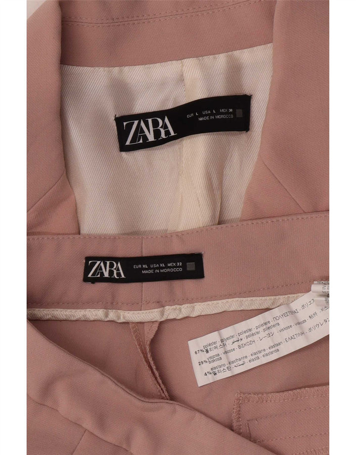 Abito Zara da donna a 2 bottoni e 2 pezzi UK 16 Large W32 L31 poliestere rosa