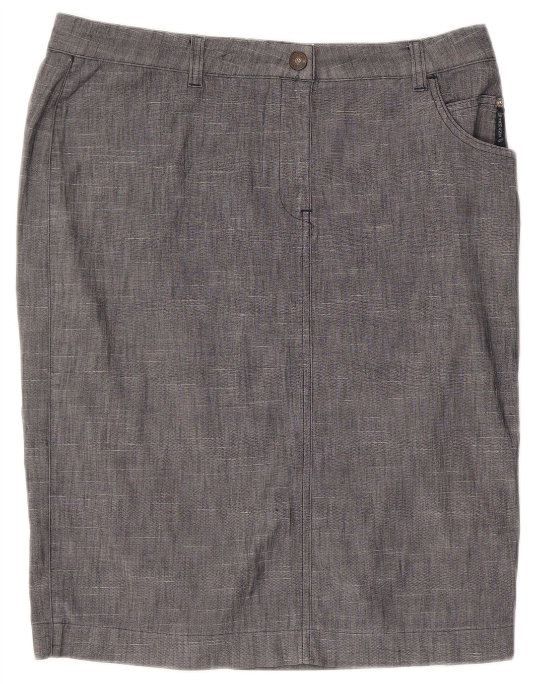 Gonna dritta da donna Armani IT 46 Large W32 in cotone grigio