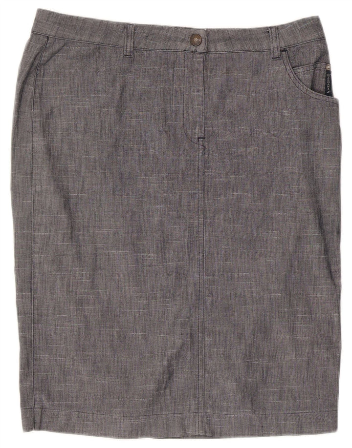 Gonna dritta da donna Armani IT 46 Large W32 in cotone grigio