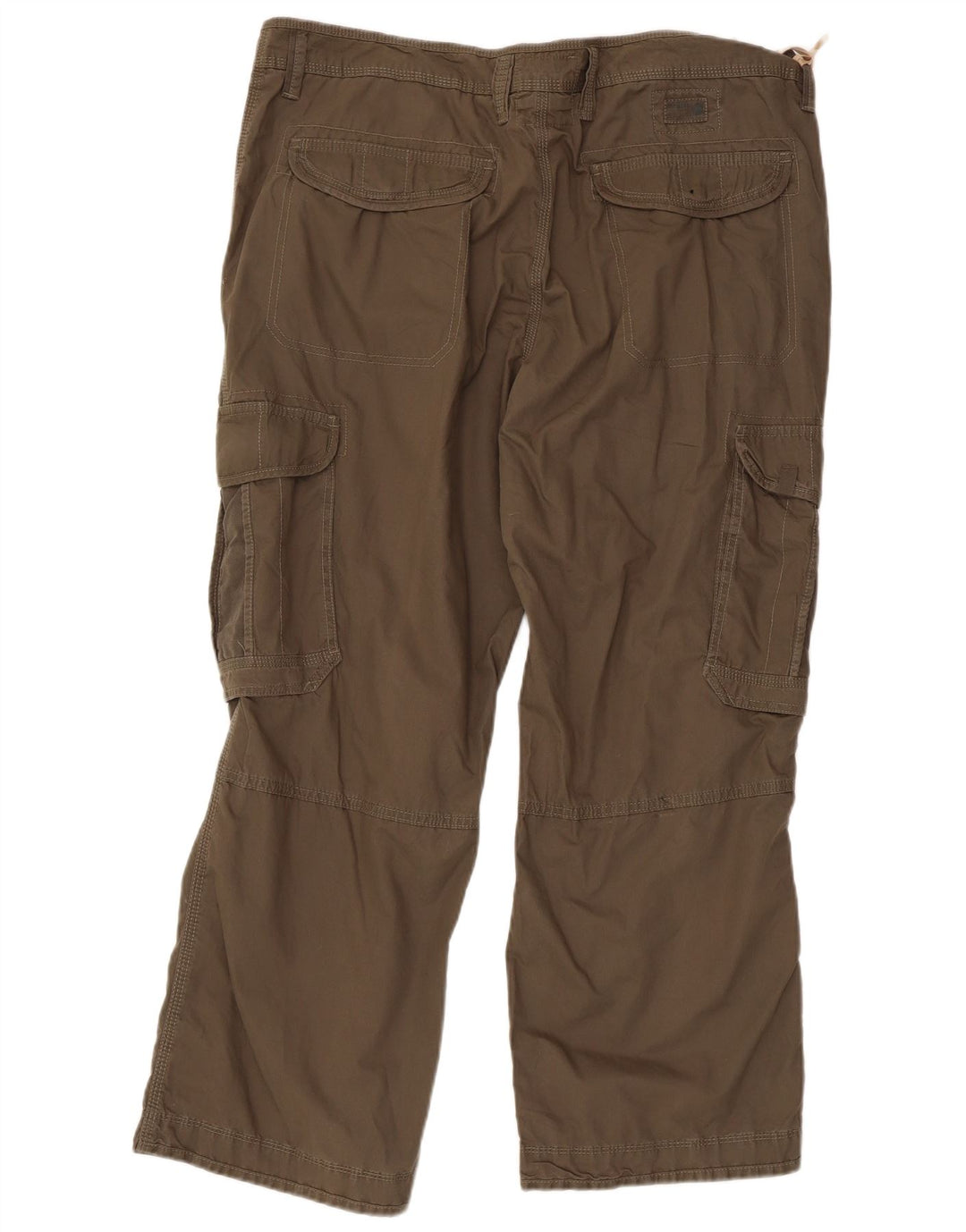 Pantaloni cargo dritti da uomo Marks & Spencer W40 L29 cotone marrone