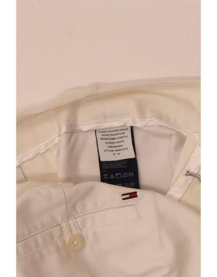Pantaloncini chino da donna Tommy Hilfiger W30 cotone bianco medio