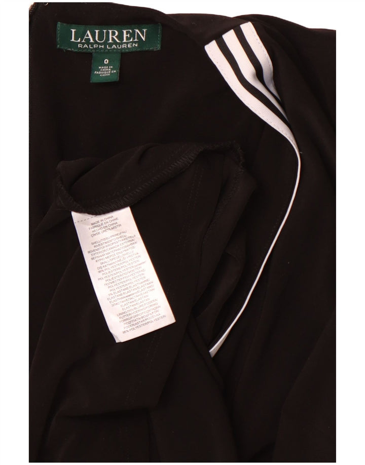 RALPH LAUREN Abito da donna con maniche a 3/4 US 0 XS Poliestere a righe nere