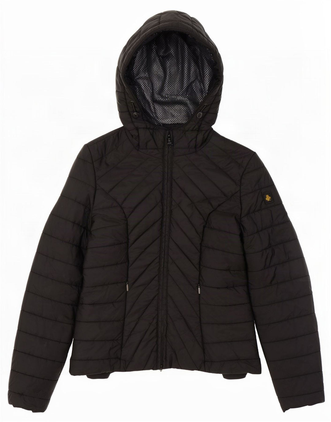 Giubbotto Imbottito con Cappuccio Donna Refrigiwear IT 48 Large Nero Poliammide