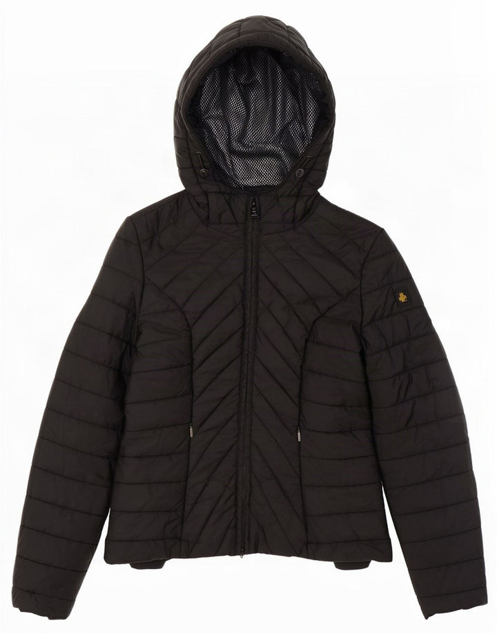 Giubbotto Imbottito con Cappuccio Donna Refrigiwear IT 48 Large Nero Poliammide