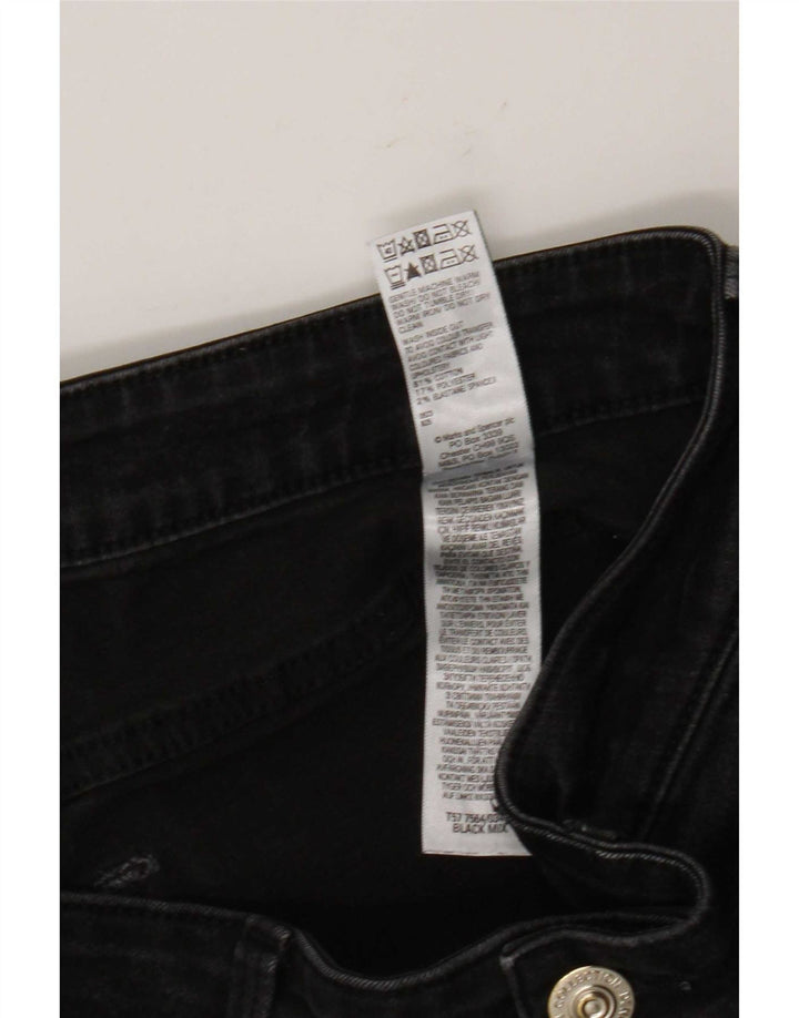 Jeans slim da donna Marks & Spencer UK 16 Large W36 L29 Cotone nero
