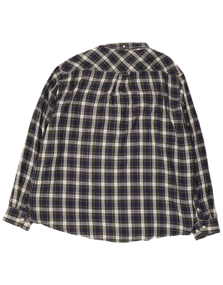 Camicia in flanella da uomo James Pringle 2XL Poliestere a quadri blu navy