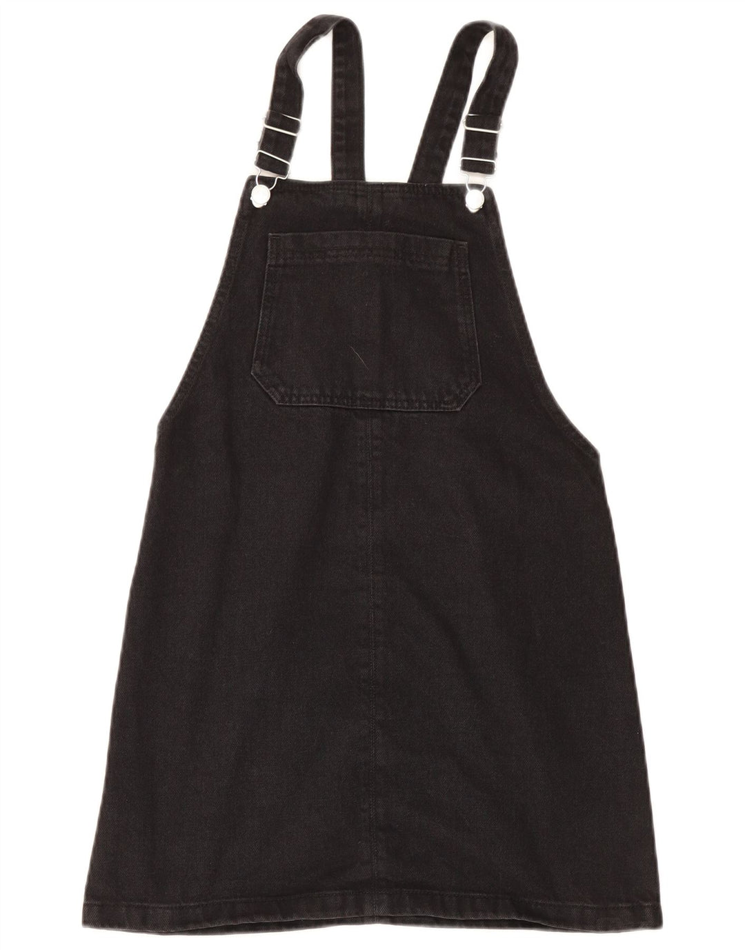 Abito salopette in denim da donna Topshop UK 8 piccolo poliestere nero