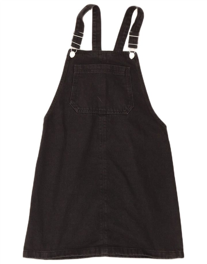 Abito salopette in denim da donna Topshop UK 8 piccolo poliestere nero