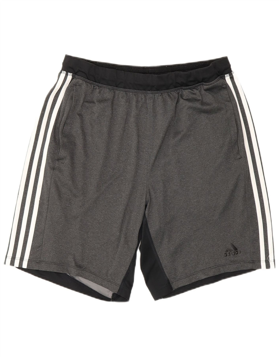 Pantaloncini sportivi Adidas Climalite da uomo, grandi, in poliestere color block grigio