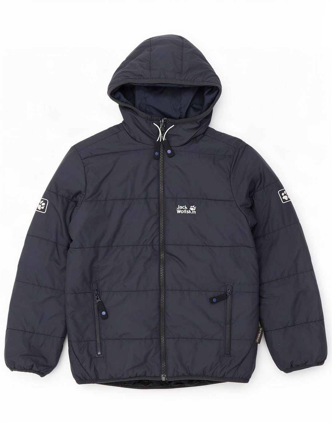 Jack Wolfskin Giacca imbottita con cappuccio per ragazzi 9-10 anni Blu navy
