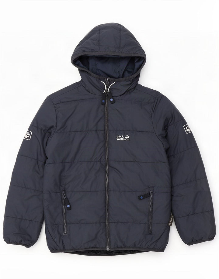 Jack Wolfskin Giacca imbottita con cappuccio per ragazzi 9-10 anni Blu navy