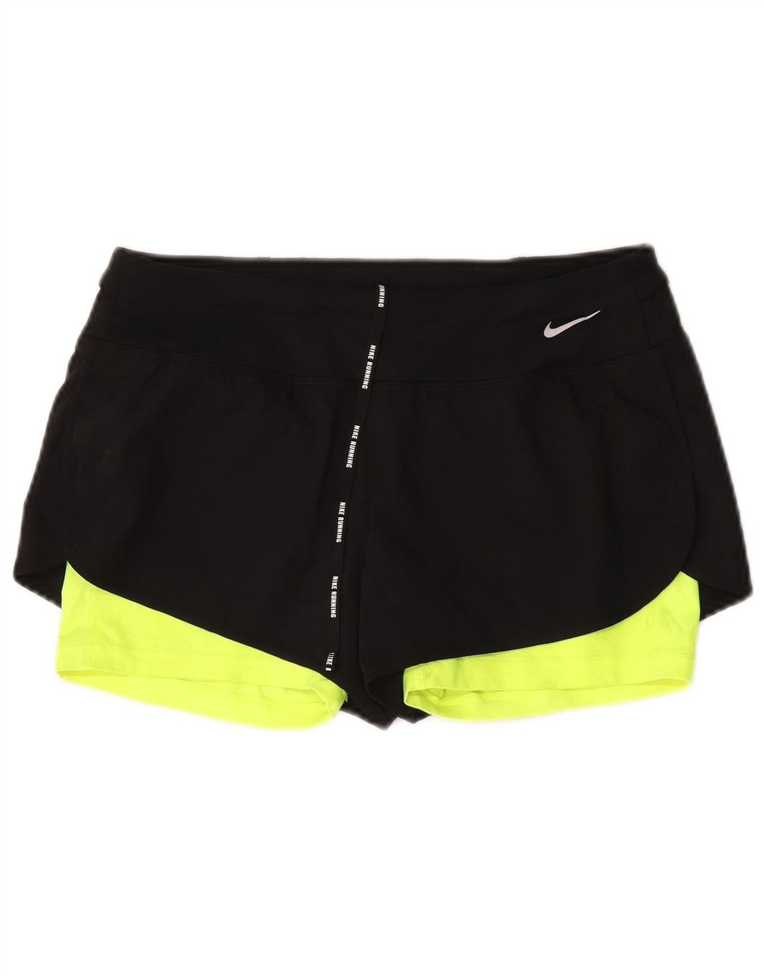 Pantaloncini sportivi Nike Dri Fit da donna UK14 Medium Black Colourblock