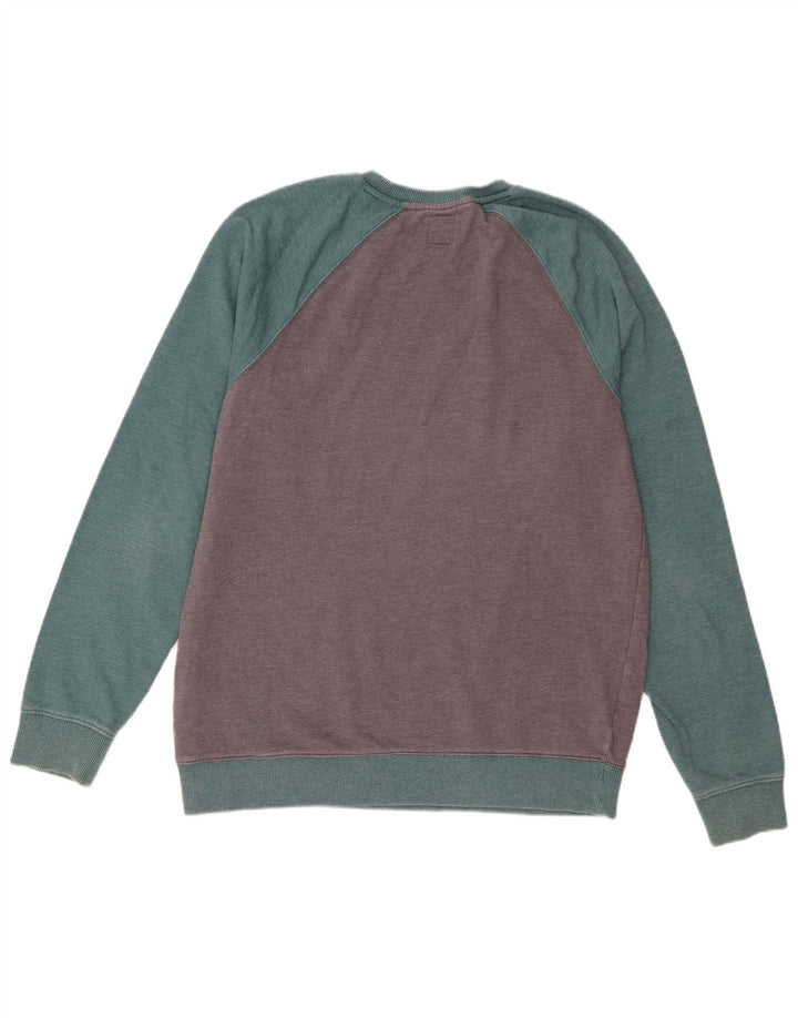Felpa da uomo Vans, maglione grande, in cotone color block blu