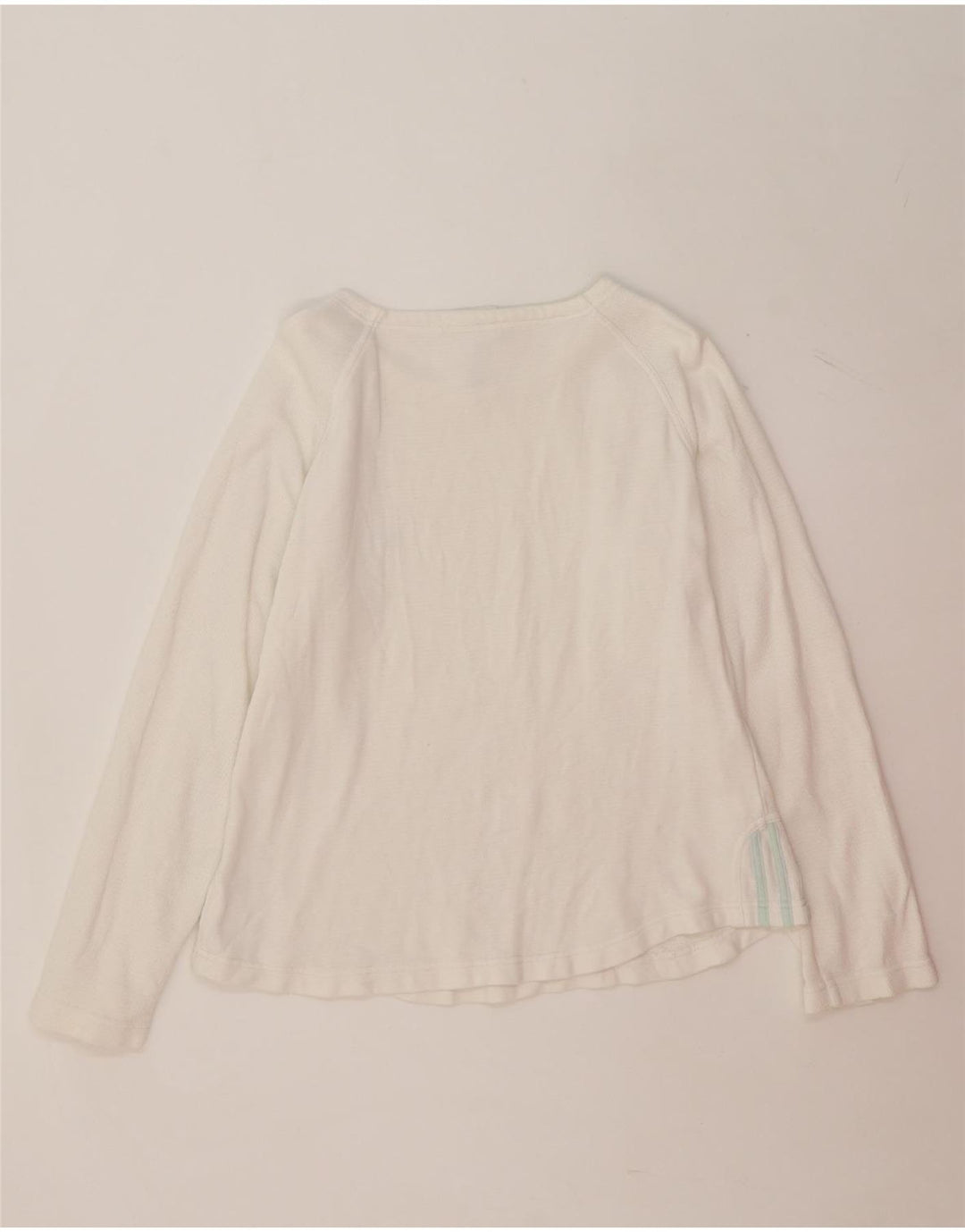 ADIDAS Womens Top Long Sleeve UK 16 Large  White Vintage Adidas and Second-Hand Adidas from Messina Hembry 