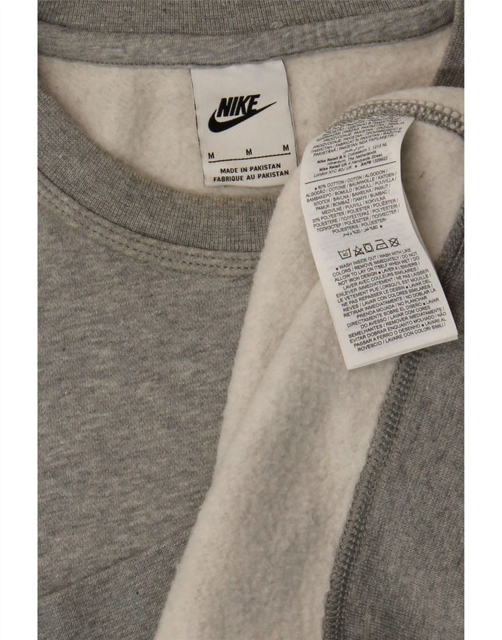 Felpa Nike da uomo in cotone chiazzato grigio medio
