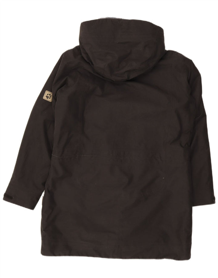 Giacca a vento con cappuccio da donna Jack Wolfskin UK 16 grande poliestere nero
