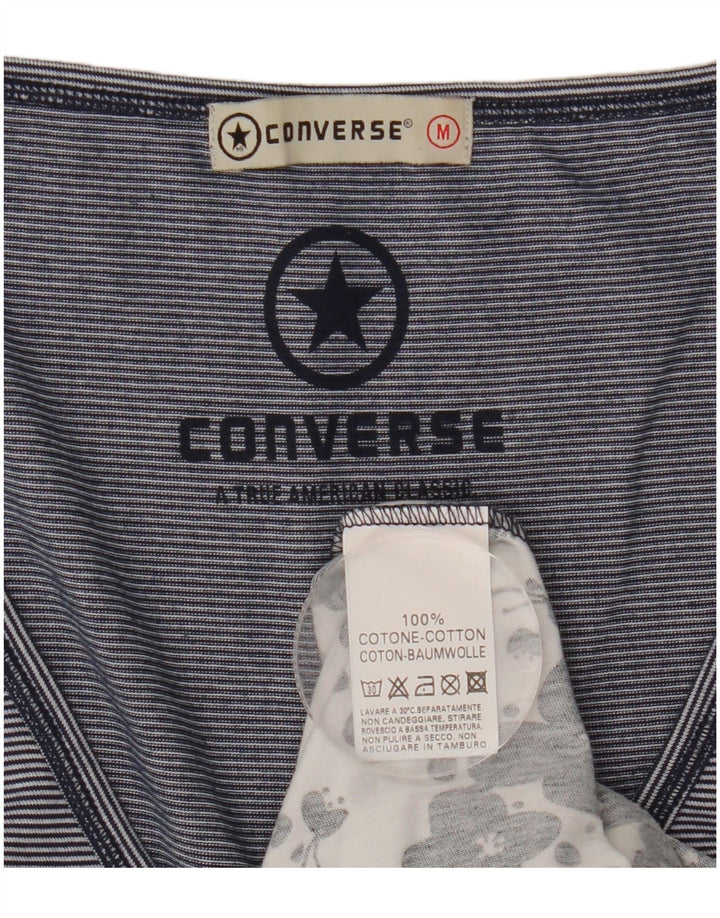 CONVERSE Camicetta senza maniche da donna Top UK 12 Cotone floreale medio blu navy