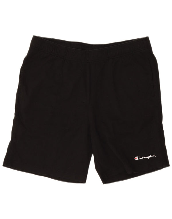Pantaloncini sportivi Champion da uomo con vestibilità regolare grafica XL in cotone nero sportivo