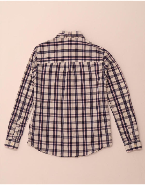 JACK WILLS Camicia da donna UK 6 XS Cotone a quadri bianco