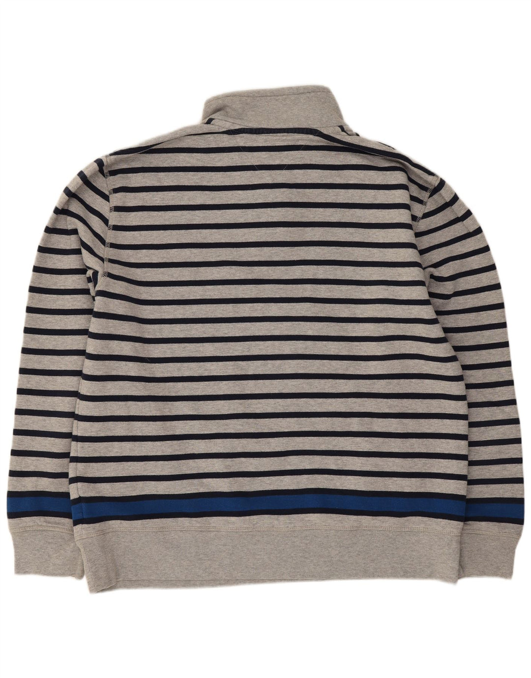 Tommy Hilfiger Uomo Felpa con collo con zip Maglione Grande Cotone a righe grigie
